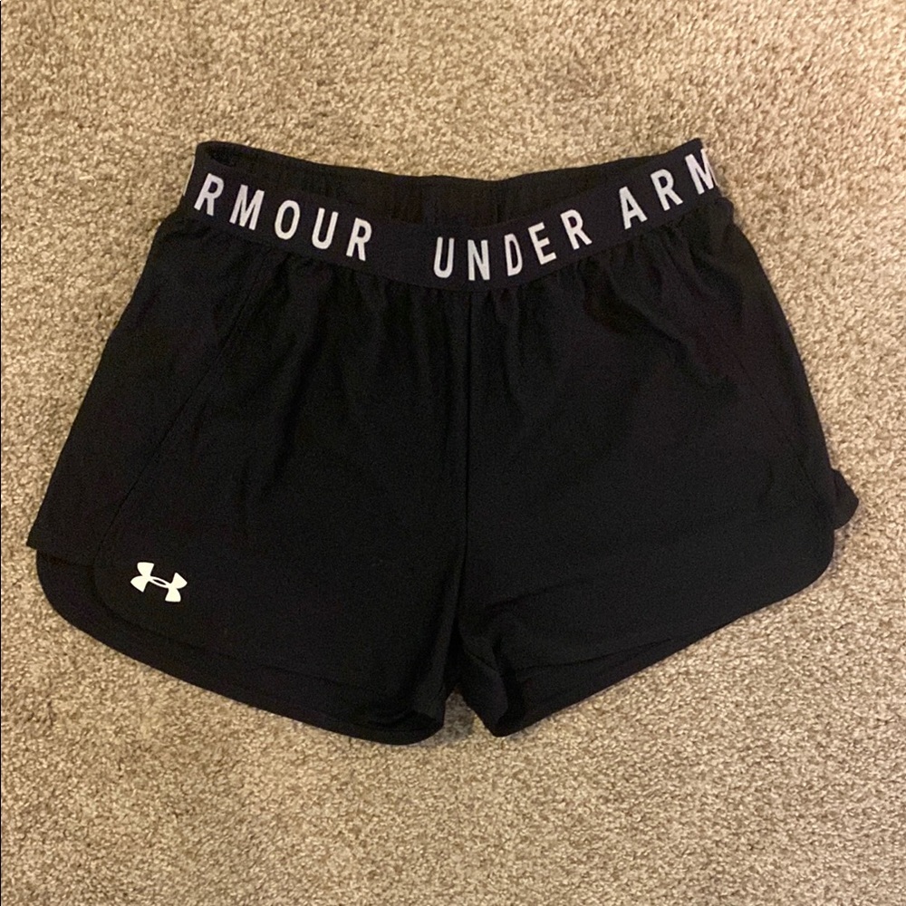 Under Armour Black Athletic Shorts Lightweight Elastic Waist